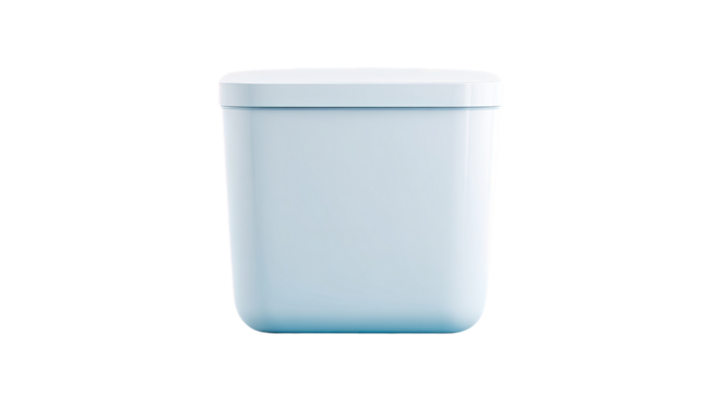 Light-blue, square, storage container