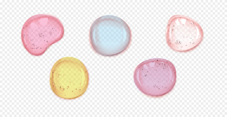 Collagen serum or essence drops . Collagen serum bubbles. Cosmetic essence. Concept skincare cosmetics solution