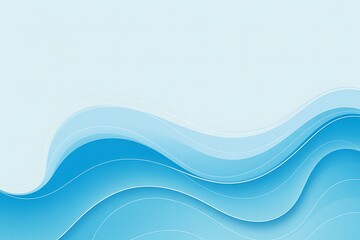 Abstract Blue Wave Background with Subtle Lines and Gradient water