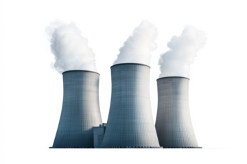 Nuclear power plant cooling towers steam
