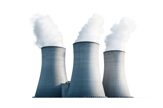 Nuclear power plant cooling towers steam
