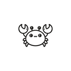 crab vector logo template