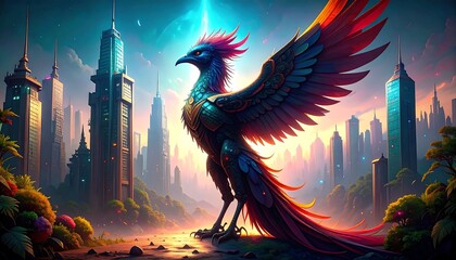 Futuristic Phoenix City Sunrise