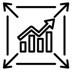 Scaling Graph  Icon Element For Design