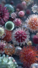 Colorful Microorganisms Art
