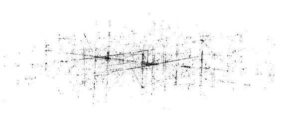 Vector Abstract Grunge Brush Stroke Overlay With High Detail Scratch Lines