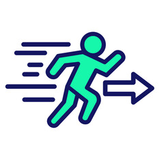 Fast Track Path  Icon Element For Design