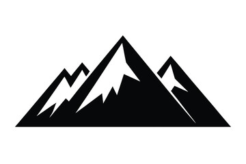 Classic Mountain Range Vector Silhouette 