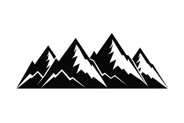 Four Peaks Mountain Vector Silhouette 