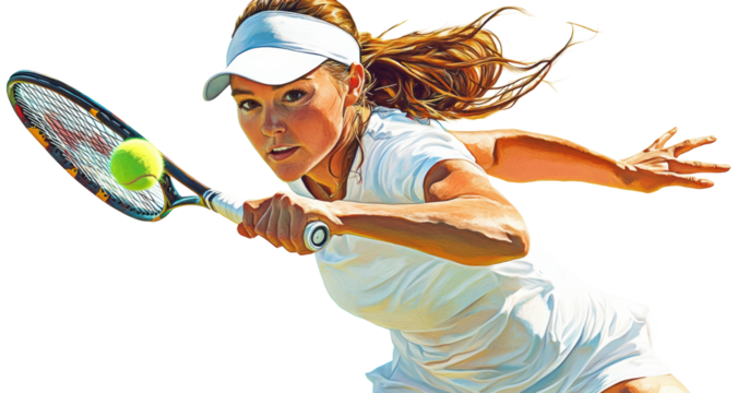 Female tennis player ready to strike
- Powered by Adobe