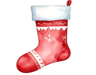 Watercolor Christmas stocking (2)