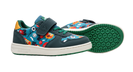 Colorful Kids Sneakers with Cartoon Design.