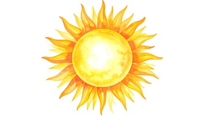 Watercolor sun illustration (3)