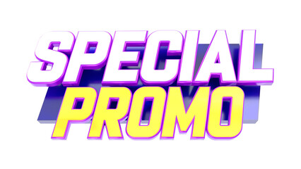 3D Special Promo Shopping Promotion Banner with Transparent Background