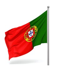 Waving Portuguese flag