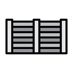 Site Fencing Vector Filled Icon Design