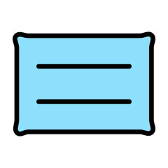 Waterproof Cushion Vector Filled Icon Design