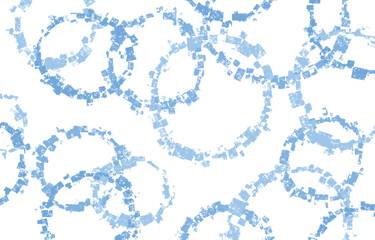 青いスクエアスタンプのランダリング背景　Adobe Illustrator Artwork