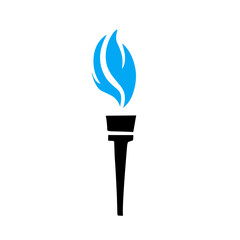 torch icon with blue flame