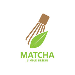 matcha logo vector icon illustration design