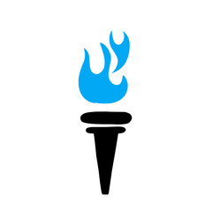 torch icon with blue flame