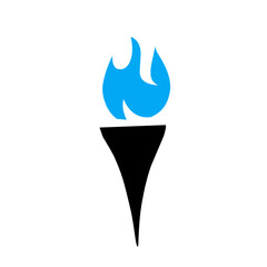 torch icon with blue flame