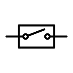 Relay Switch Vector Line Icon Design