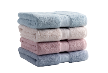 Stack of soft, pastel-colored towels (1)