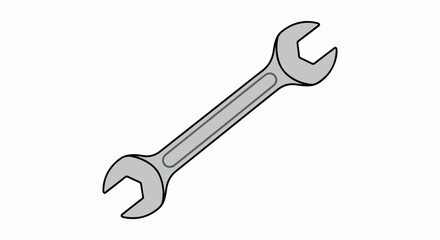 Open-End Wrench, Metal Hand Tool, Repair Equipment.
