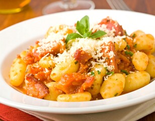 Pasta dish with sausage and cheese