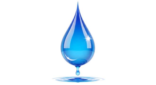 blue water drop