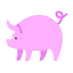 Pig Vector Flat Icon Design