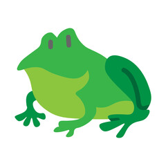 Farm Frog Vector Flat Icon Design