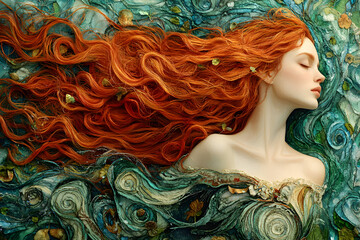 Brigid Celtic goddess of healing wisdom and poetry, sacred Tuatha Dé Danann deity of Irish mythology, ancient divine figure of fire, inspiration, knowledge, creativity, and spiritual cultural heritage