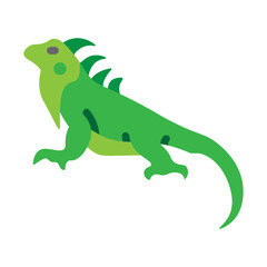 Iguana Vector Flat Icon Design