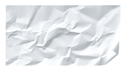 Crumpled white sheet of paper