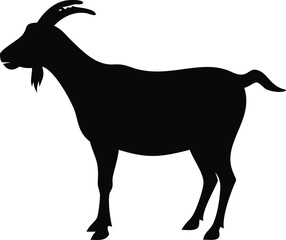 Fototapeta premium Goat silhouette illustrtion