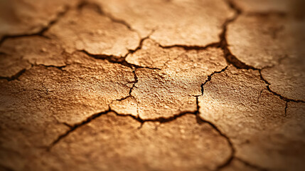 Obraz premium Dry soil texture with cracks, showcasing minimalist design and worn appearance, evokes sense of chaos and nature resilience