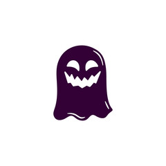 vector of silhouette stickers on the theme of halloween  ghost  skull and pumpkin witch