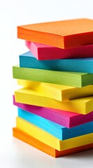 Stack of Colorful Sticky Notes