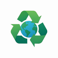 recycle symbol with globe