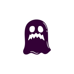 vector of silhouette stickers on the theme of halloween  ghost  skull and pumpkin witch