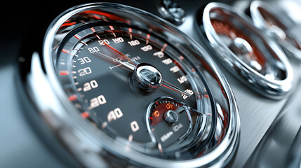 Car Dashboard Speedometer – Modern Vehicle Speed Performance Concept