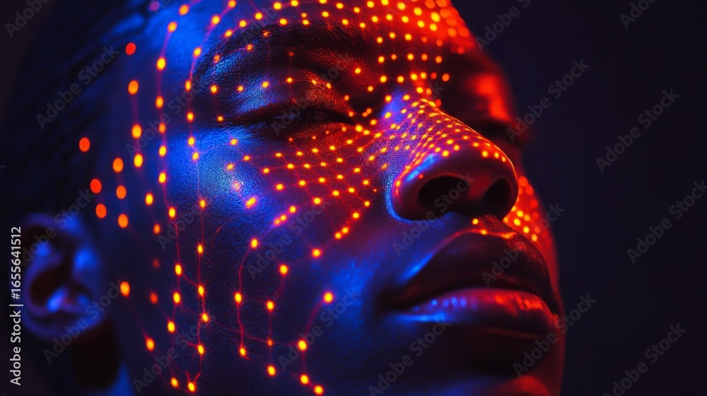 Poster a mesmerizing blend of art and technology. this image captures the intricacies of light on a serene 