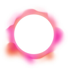 Orange Pink Circle Frame Gradient Overlay with Soft Blur Border