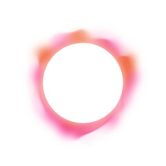 Orange Pink Circle Frame Gradient Overlay with Soft Blur Border