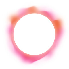 Orange Pink Circle Frame Gradient Overlay with Soft Blur Border
