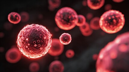 Digital 3D Virus Close-Up