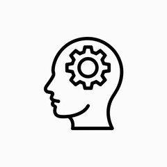 human head with gears