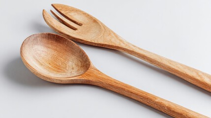 Wooden Spoon and Fork Crossed
